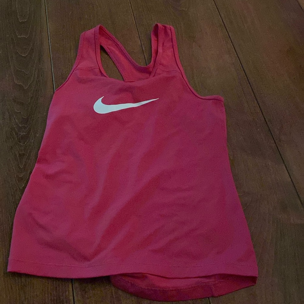 Girls pink athletic Nike tank top